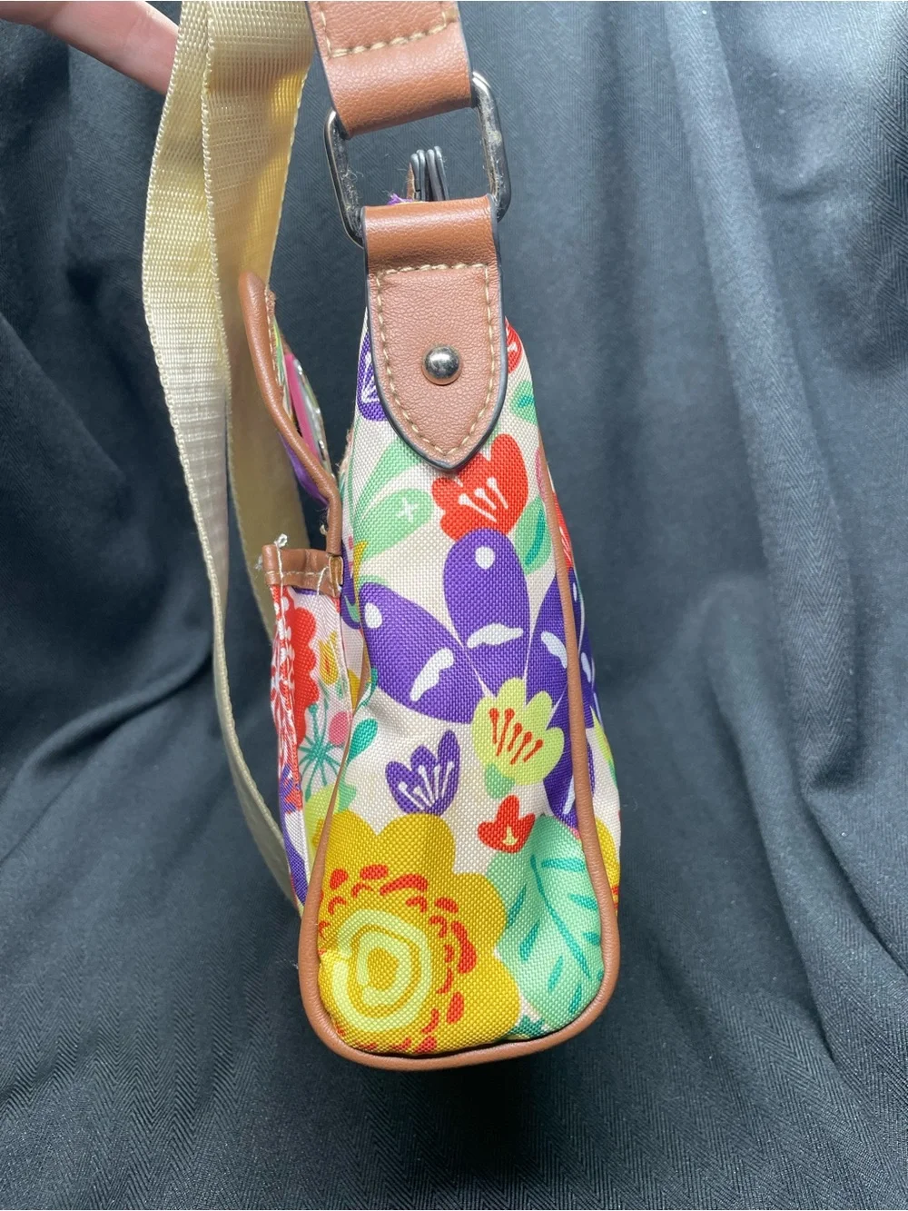 Lily Bloom Green Living Floral Crossbody Purse